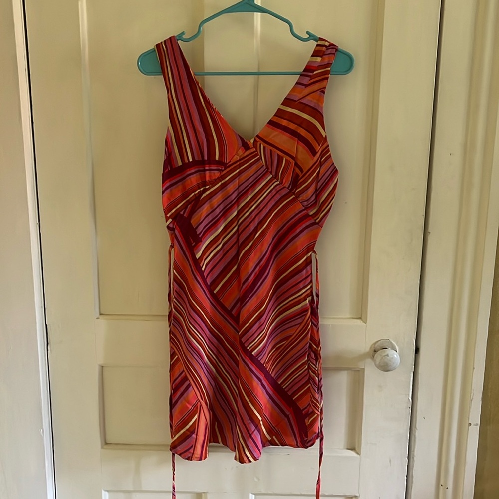 Wild Fable Women's Striped Sleeveless V Neck Slip Dress Size Medium